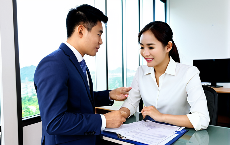 공인중개사와 부동산 정책 변화의 사회적 영향 분석 - Professional Real Estate Broker Consultation** A fully clothed, professional Vietnamese real estate...