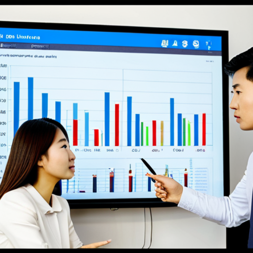 공인중개사 부동산 정책 대응 사례 - **Image:** A busy real estate agent in a modern Hanoi office, advising a young couple on investment ...