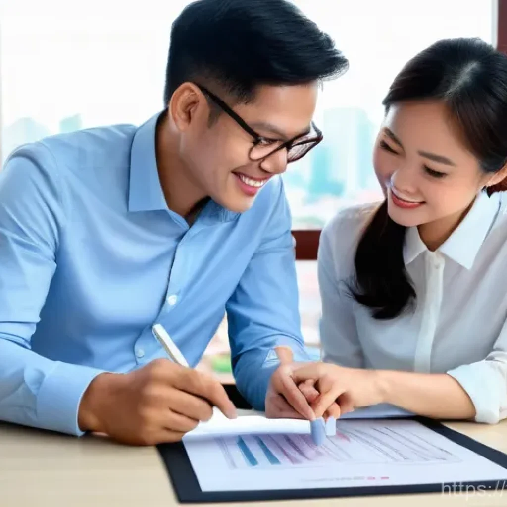 공인중개사와 부동산 관련 정책 이해 - **Prompt:** A trustworthy Vietnamese real estate agent, a man in his late 30s wearing a smart busine...