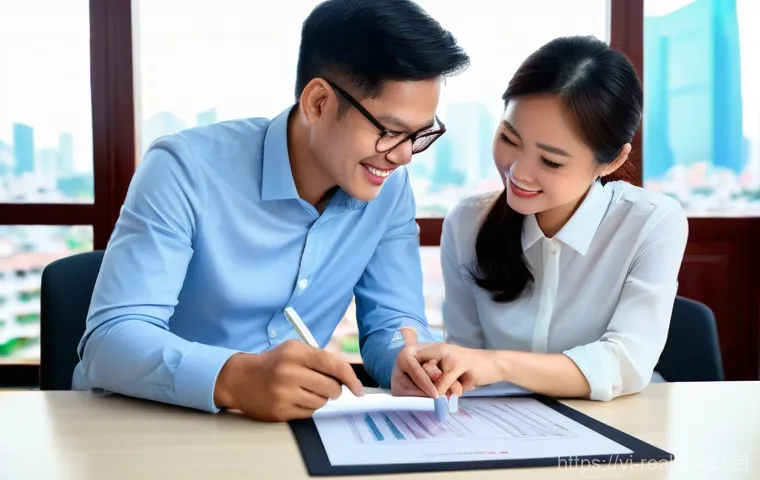 공인중개사와 부동산 관련 정책 이해 - **Prompt:** A trustworthy Vietnamese real estate agent, a man in his late 30s wearing a smart busine...