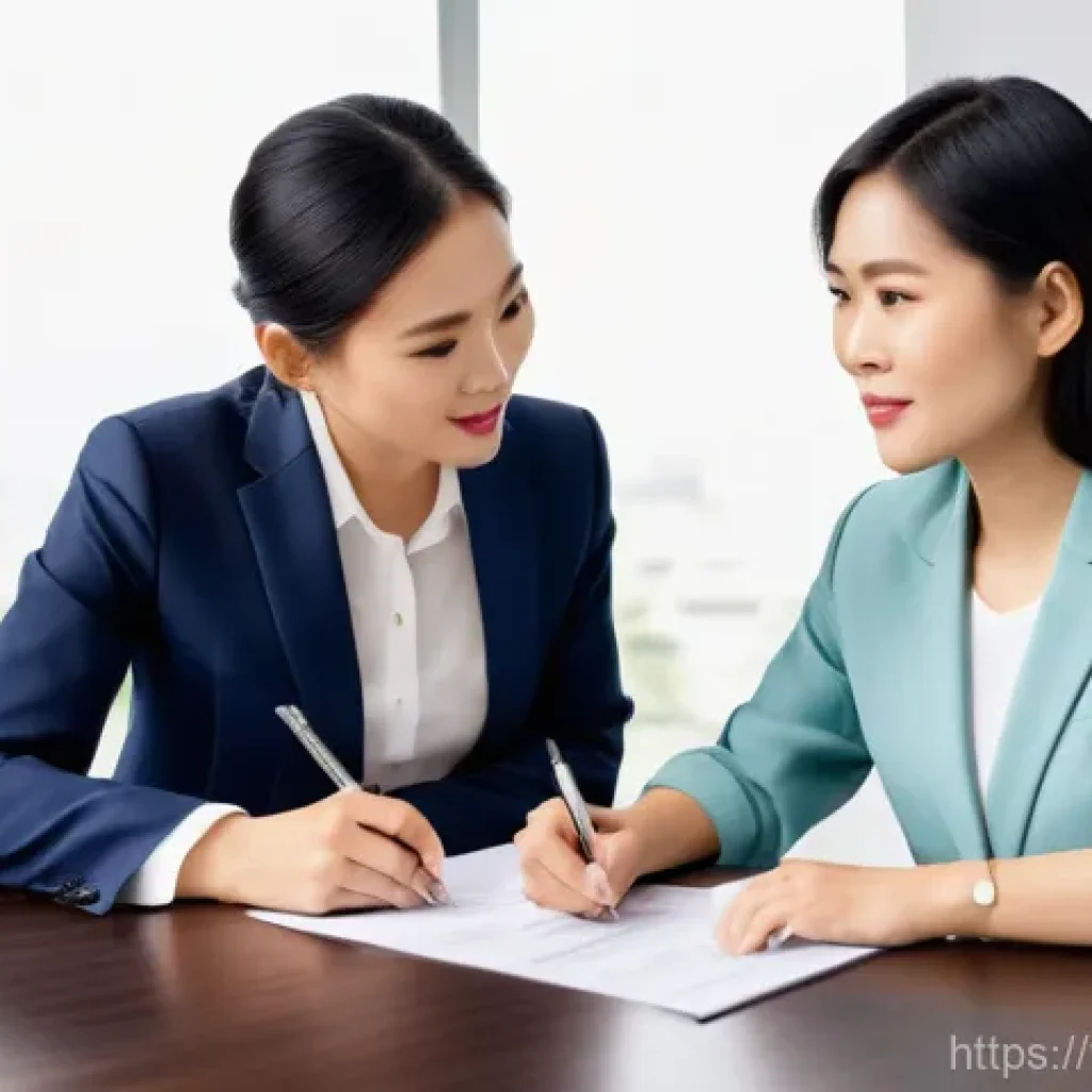 공인중개사 시험 응시생을 위한 꿀팁 - **Prompt:** A highly professional Vietnamese female real estate agent, dressed in a sharp, modern bu...