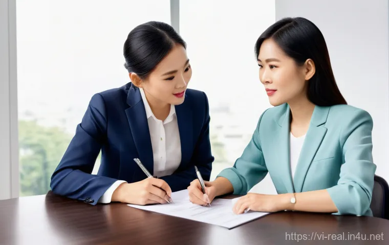공인중개사 시험 응시생을 위한 꿀팁 - **Prompt:** A highly professional Vietnamese female real estate agent, dressed in a sharp, modern bu...