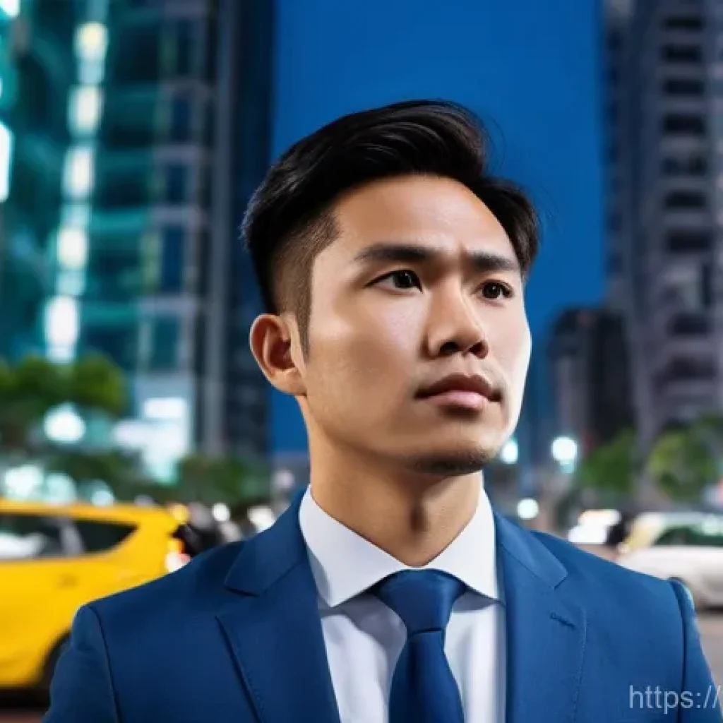 공인중개사 시험 준비와 관련된 유용한 팁 및 전략 - **Prompt:** A medium shot of a young Vietnamese real estate agent, appearing a bit lost and overwhel...