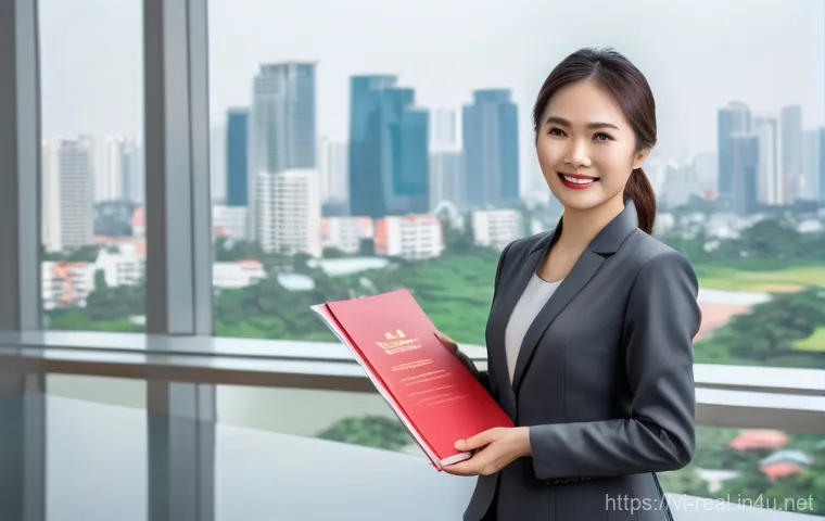공인중개사 자격증의 자격 조건 분석 - Accomplished Vietnamese Real Estate Broker** A confident Vietnamese female real estate broker, in he...