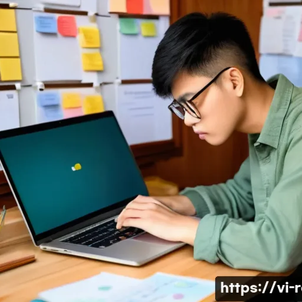 공인중개사 시험 준비를 위한 최신 기법과 관련 학습 자료 - A focused Vietnamese student studying at a wooden desk in a cozy room filled with natural light, usi...