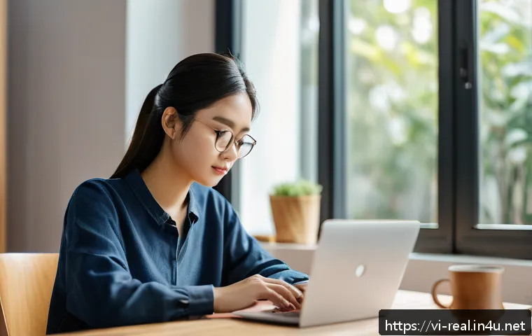 공인중개사 시험 대비 최신 기법 활용 사례 - A focused Vietnamese student studying for the certification exam in a modern home office, sitting at...