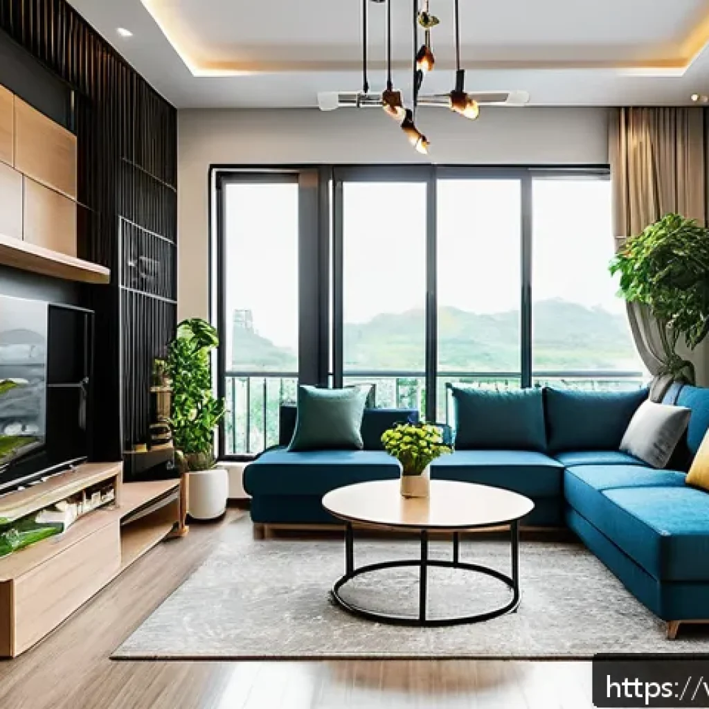 공인중개사로 부동산 컨설팅 성공 사례 - A modern urban apartment interior designed for young Vietnamese professionals and small families, fe...